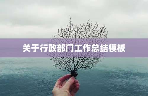 关于行政部门工作总结模板