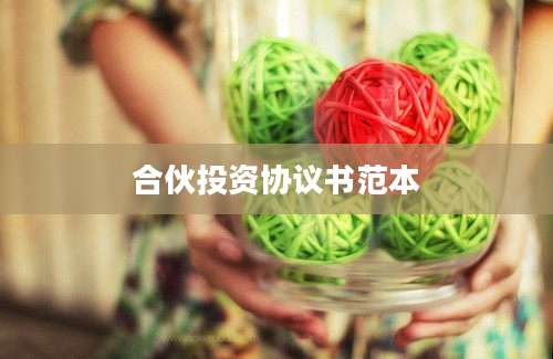 合伙投资协议书范本