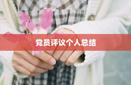 党员评议个人总结