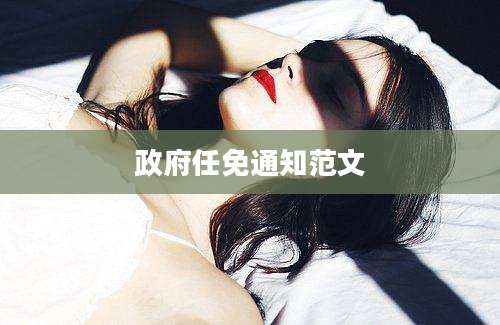 政府任免通知范文