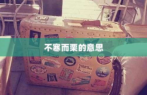不寒而栗的意思