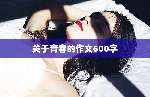 关于青春的作文600字