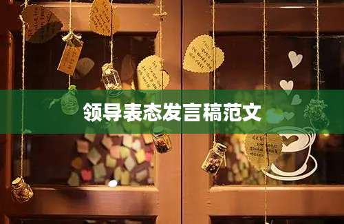 领导表态发言稿范文