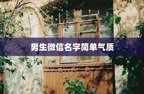 男生微信名字简单气质