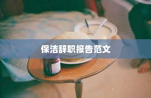 保洁辞职报告范文