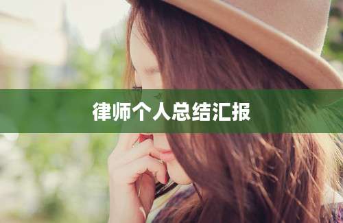 律师个人总结汇报