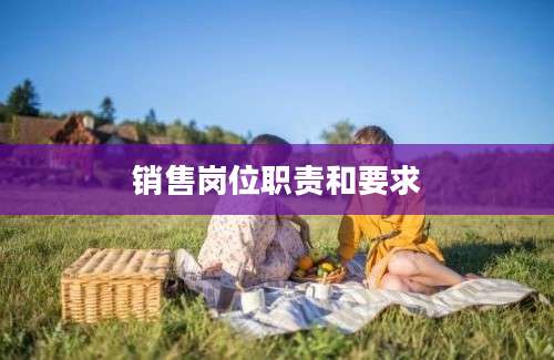 销售岗位职责和要求