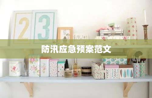 防汛应急预案范文