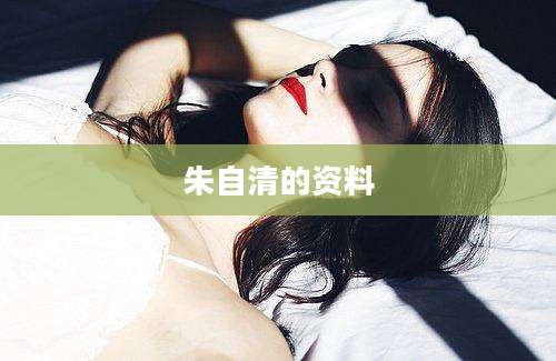 朱自清的资料