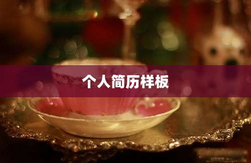 个人简历样板