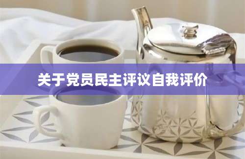 关于党员民主评议自我评价