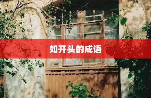 如开头的成语