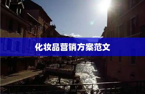 化妆品营销方案范文