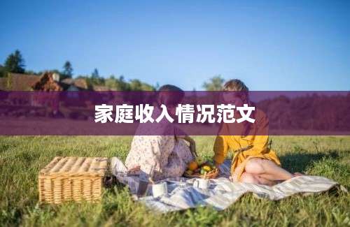 家庭收入情况范文