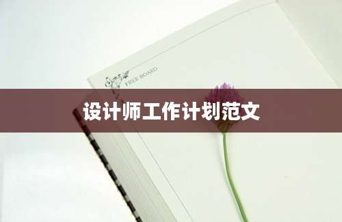 设计师工作计划范文