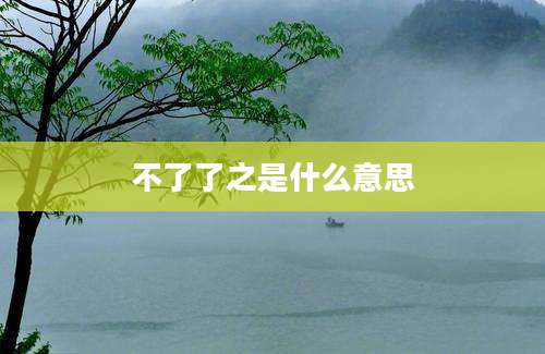 不了了之是什么意思