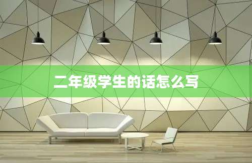 二年级学生的话怎么写