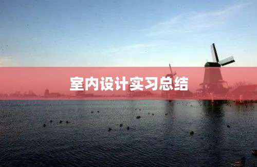 室内设计实习总结