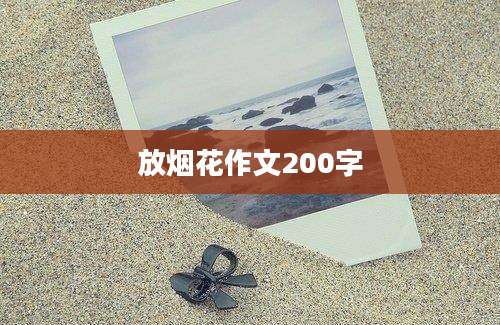 放烟花作文200字