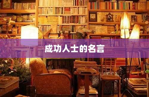 成功人士的名言