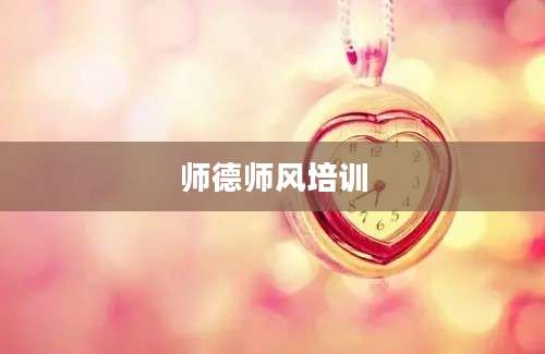 师德师风培训