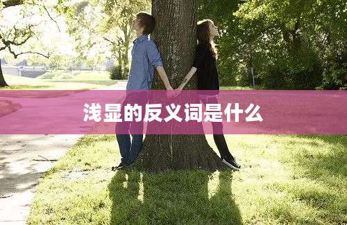 浅显的反义词是什么