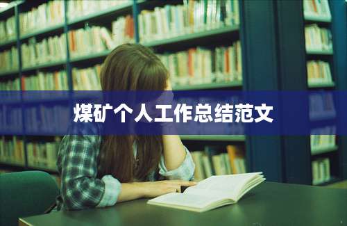 煤矿个人工作总结范文