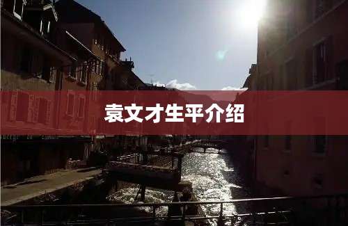 袁文才生平介绍