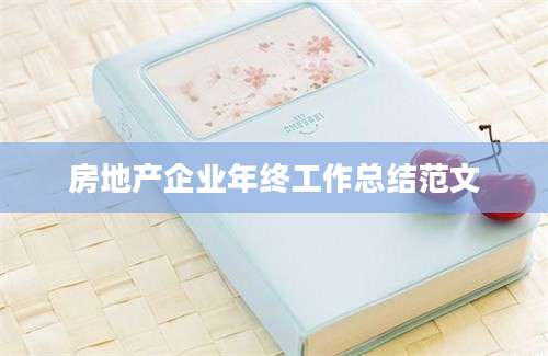房地产企业年终工作总结范文