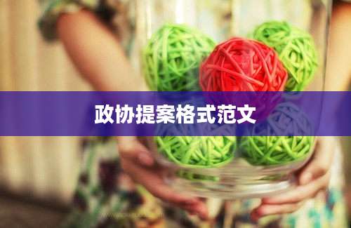政协提案格式范文