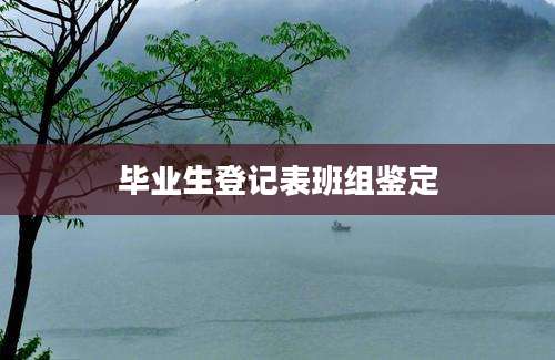 毕业生登记表班组鉴定