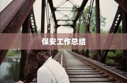 保安工作总结