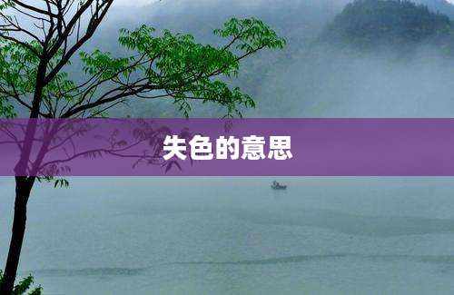 失色的意思