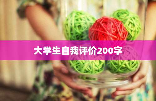 大学生自我评价200字