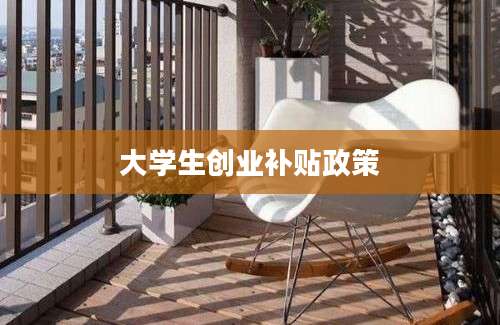 大学生创业补贴政策