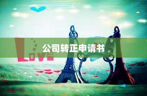 公司转正申请书