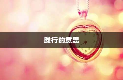践行的意思