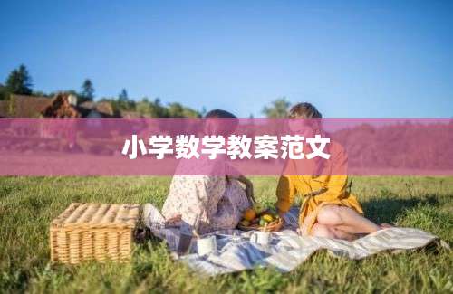 小学数学教案范文