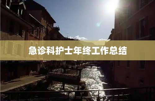 急诊科护士年终工作总结