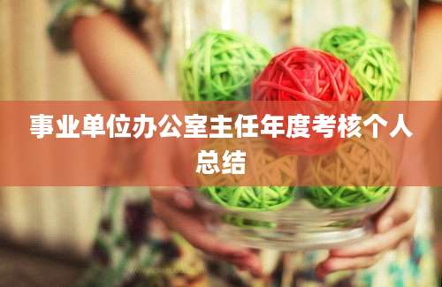 事业单位办公室主任年度考核个人总结