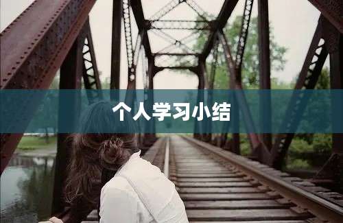 个人学习小结