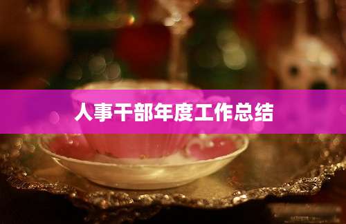 人事干部年度工作总结