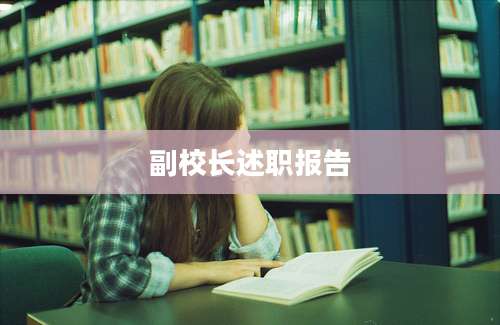 副校长述职报告