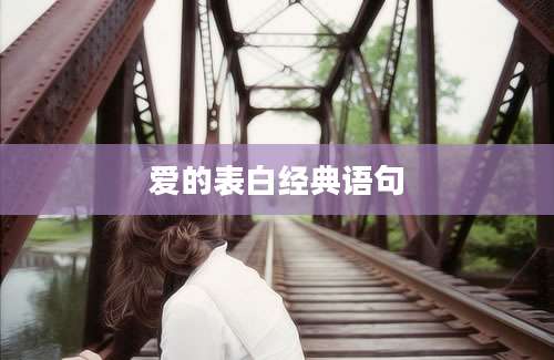 爱的表白经典语句