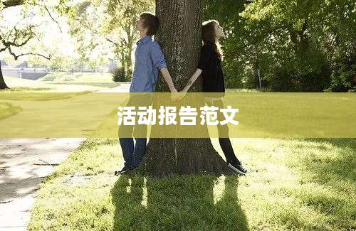 活动报告范文