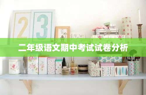 二年级语文期中考试试卷分析