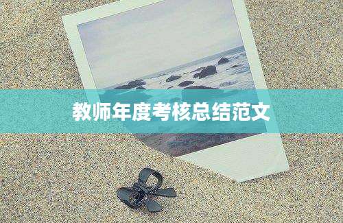 教师年度考核总结范文
