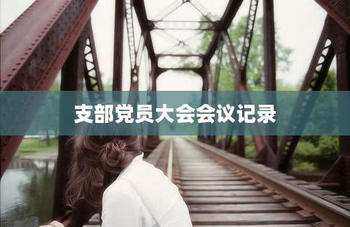支部党员大会会议记录