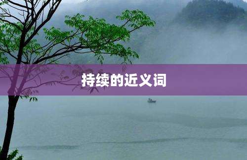 持续的近义词