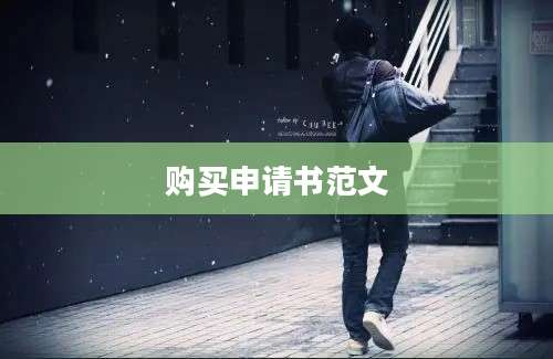 购买申请书范文